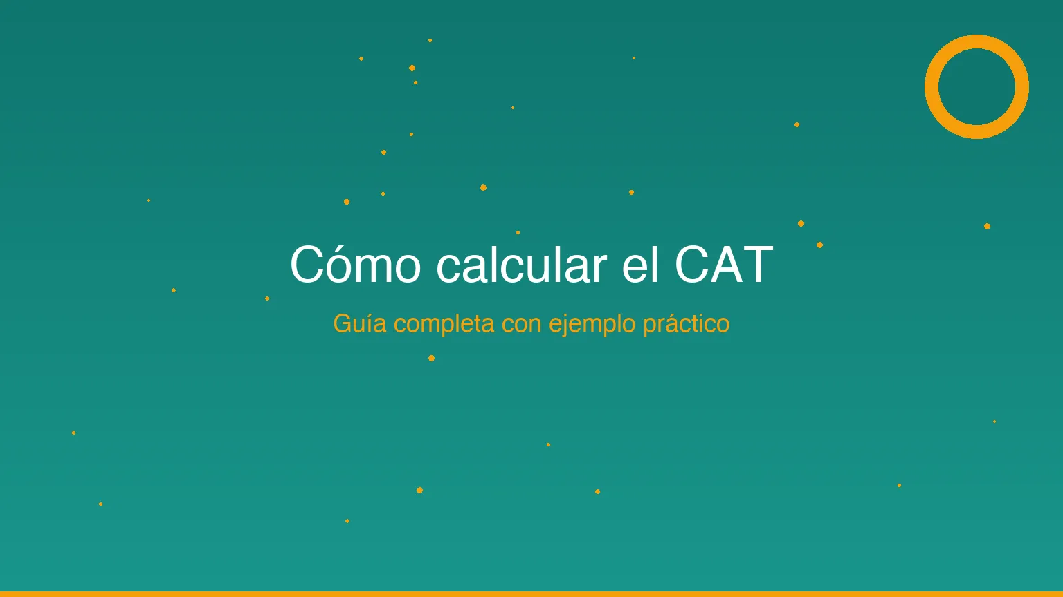 Cómo calcular el CAT — guía completa con ejemplo práctico