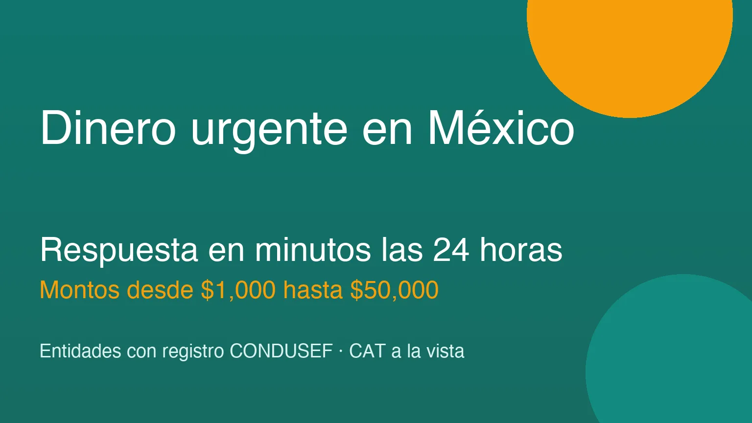 Préstamos urgentes en México